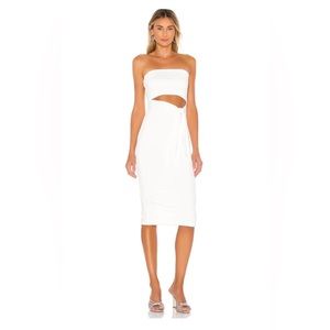 Sheyla Tube Midi Dress in White